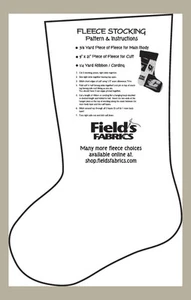 Fleece Stocking Christmas Stockings Pattern for Fleece Sewing Pattern - Picture 1 of 1