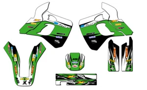 1991-1994 KDX 250 VELOCITY Green Senge Graphics Kit Compatible with Kawasaki - Picture 1 of 10