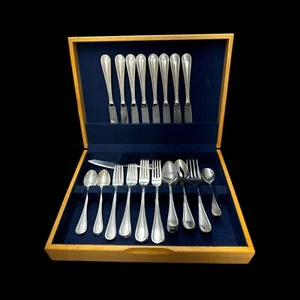 The Main Course Silverplated Flatware Carlisle Patten with Silverware Box 39 Pcs - Picture 1 of 3