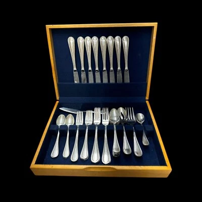 The Main Course Silverplated Flatware Carlisle Patten with Silverware Box 39 Pcs - Image 1 of 3