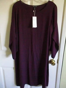 Größe S Eileen Fisher RASNT Seide Georgette Krepp Ballett Ausschnitt Kleid Neu mit Etikett $ 378 - Bild 1 von 3