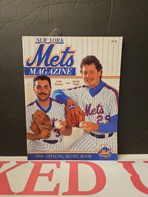 1990 New York Mets Official Scorebook Program John Franco Cover (Not Used) - Image 1 of 4