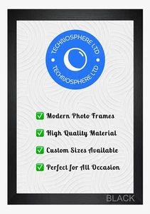 A2 Black Picture Frame Photo Frame Poster Frame Wall Hanging Landscape Portrait - Picture 1 of 10