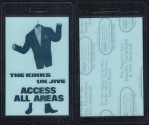 The Kinks Backstage Pass Originale 1989 UK Jive OTTO Laminato Vintage NOS - Foto 1 di 1