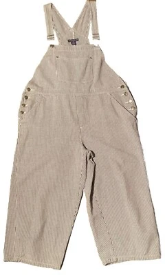 Mono con tirantes de algodón para mujer Mountain Lake mediano azul y blanco pata de gallo en muy buena condición Foto 1 de 4