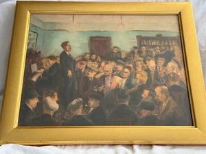Oliver Kilbouen Druck mit dem Titel "Saturday Night at the Club" um 1940 gerahmt & glasiert - Bild 1 von 10