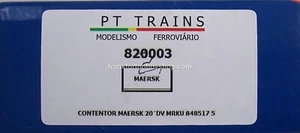 PT TRAINS #820003 HO 20 ' CONTAINER MAERSK #MRKU 848517 5 - Picture 1 of 9