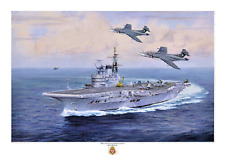 HMS VICTORIOUS & Buccaneer S2 aircraft of 801 NAS A3 ART PRINT