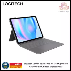 Logitech Combo Touch iPad Air 13" (M2) Oxford Grey *AU STOCK*Free Express Post* - Picture 1 of 1