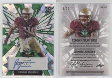 2022 Leaf Valiant Green Crystals /30 Jermaine Johnson II #BA-JJ1 Rookie Auto RC