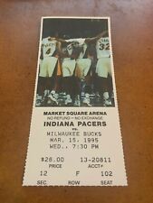1995 Milwaukee Bucs v Indiana Pacers Basketball Ticket Reggie Miller 40 points 