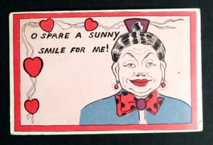 Cartolina O Ricambio Un sorriso di sole per me c1906 San Valentino cuori - Foto 1 di 2