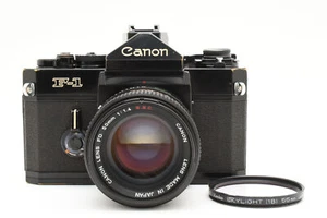 [Exc.] Canon F-1 SLR 35mm Film Camera Black + FD 50mm f/1.4 S.S.C 2490375 - Picture 1 of 14