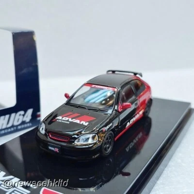 Honda CIVIC TYPE R (E-EK9) 1997 YOKOHAMA ADVAN Hobby Japan 1/64 #HJ643016CAV - Image 1 of 2