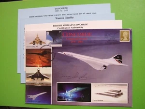 FDC CONCORDE SIGNED WARREN HAZELBY FINAL FLIGHT 2003 NEW YORK - HEATHROW LTD 5/5 - Picture 1 of 2