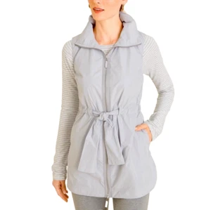 Chico's Zenergy Tie Front Vest Women's 2P - US L 12 14P Dove Gray NEW NWT - Picture 1 of 11