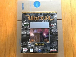 Unreal Game Mac OS 9 OS X PowerMac G3 G4 Large Box MacSoft 1998 Macintosh Tested - Picture 1 of 10