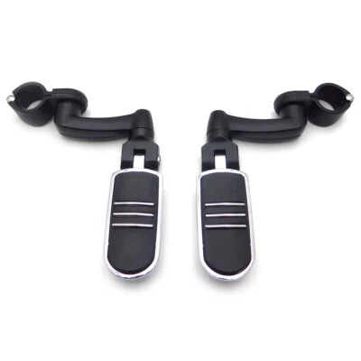 1 par de estriberas arqueadas Streamliner para motocicleta Harley Touring montaje de clavija macho Foto 1 de 4