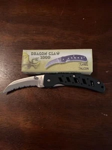 Flying Falcon Dragon Claw 2000 Knife Barracuda NIB Serrate Blade, 15-346B - Picture 1 of 3