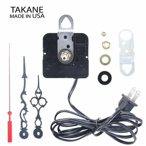 Made in USA Takane Electric 110V Clock Movement Kit with Hands, Multiple Sizes - Picture 1 of 11