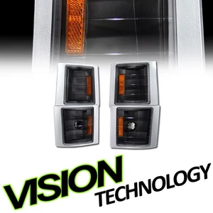 For 94-00 Chevy C10 C/K Pickup Truck Black Amber Signal Corner Lights Lamps k2 - Picture 1 of 2