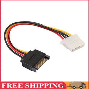 SATA 15pin Male to IDE Big 4pin Hard Disk Drive Power Cord Connector Cable - Afbeelding 1 van 7