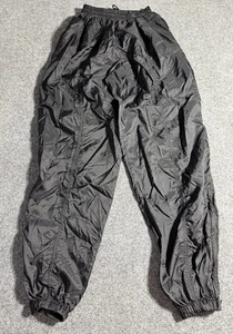 Vintage Nike Pants Men Small Black Windbreaker Track Embroidered Swoosh 90s - Picture 1 of 11