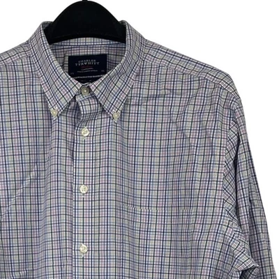 Camisa Charles Tyrwhitt Weekend SIN HIERRO Para Hombres XL Ajustada Algodón a Cuadros Abotonada Foto 1 de 4