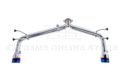 4" Muffler Delete Axle Back Exhaust For 19-Up Mazda 3 Hatchback CX-30 Burnt Tips - Image 1 of 4