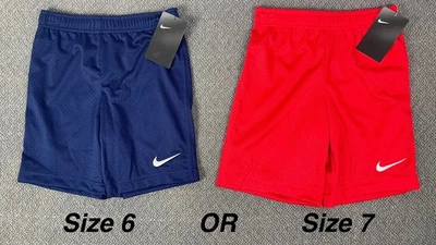 Pantalones Cortos Atléticos NIKE Jóvenes Niños Talla 6 Azul O Talla 7 Rojo Nuevos con Etiquetas Foto 1 de 4