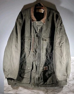 Vintage Carhartt Barn Coat Green Blanket Lined / PB1366 / Men's Size 2XL XXL - Picture 1 of 7