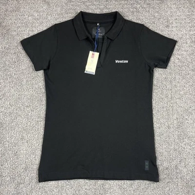 Camisa Polo Nimbus Mujer Grande Negra Harvard Orgánica Elastizada Bordada Vestas Foto 1 de 4