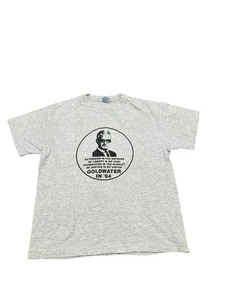 Vintage Goldwater Political Tshirt 90s Liberty Justice grau large - Bild 1 von 6