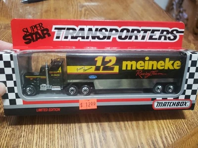 NASCAR 1993 Super Star Transporter matchbox  Jimmy Spencer #12 Meineke - Image 1 of 4