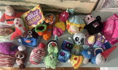 Bark Box Lot of 20 + Small to Medium Size Dog Toys Gently Used Squeaker Crinkle - Image 1 of 4