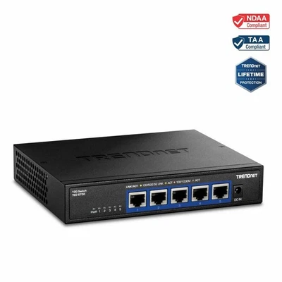 TRENDnet TEG-S750 5 Port 10G Switch - Ethernet Switch - Black - Image 1 of 4