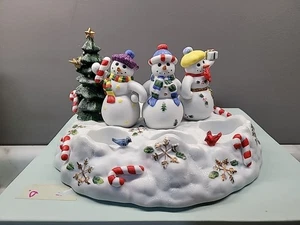 Partylite Christmas Snowbell Tealight & Pillar Candle Holder P7650 with box - Picture 1 of 4