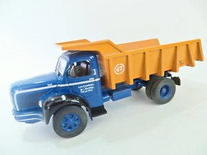 Camión de volteo Norev/ixo Hachette ""Berliet GLM"". AZUL MARINO / NARANJA. 1:43. EN CAJA. - Imagen 1 de 9