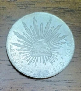 1889-Go 8 reales mexicanos, Guanajuato como nuevo, casi sin circular + - Imagen 1 de 3