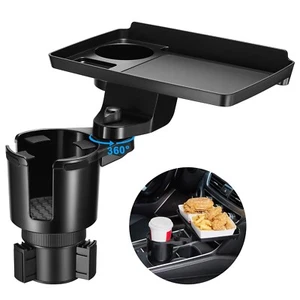 This Hill Lot de 2 Plateau Porte-Gobelets pour Voiture, 2 en 1 Amovible Voiture Table de Nourriture Tr... - Photo 1/7