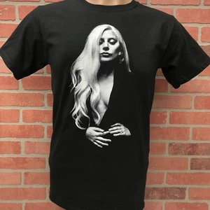 LADY GAGA, BLACK T-SHIRT - Picture 1 of 3