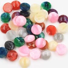 50Pcs Resin Cabochons Beads 12mm Flat Back Bead Colorful Crafts Jewelry Charms