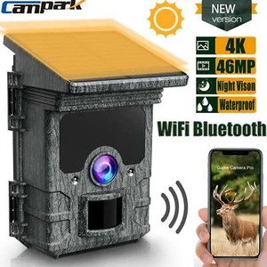 Campark 4K WLAN Solar Wildkamera 46MP Jagdkamera Bewegungsmelder IR Nachtsicht - Bild 1 von 11