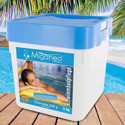 Miganeo Chlortabletten Pool 200 g Chlortabs 5 kg Langzeit Chlor Tabletten - Bild 1 von 4