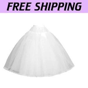 Versatile White Crinoline Petticoat for Wedding, Prom, and Special Occasions - Picture 1 of 9