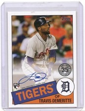 2020 Topps Series 1 Travis Demeritte '85 35th Anniversary Auto Card Tigers