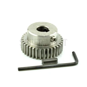 1 pieza 1 módulo engranaje de propulsión de acero inoxidable 34 orificio de dientes 14 mm engranaje de motor con llave de 5 mm - Imagen 1 de 5