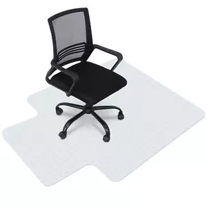 36" x 48" Home Office Chair Floor Mat Studded Back Lip 1/8" for Pile Carpet PVC - Picture 1 of 24