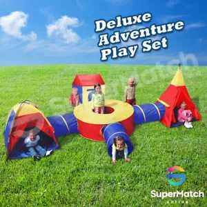 Large Kids Play Tent Teepee Tunnel Pop Up Children Outdoor Play House Funny Toy - Picture 1 of 12