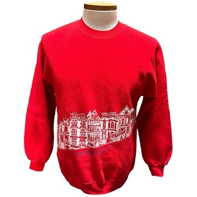 Винтажные сумасшедшие рубашки Гавайи Crewneck толстовка Сан-Франциско сделано в США Sz L - Изображение 1 из 4